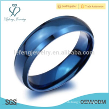 Unisex Edelstahl blau Daumen Ring Schmuck